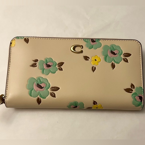 Coach Floral Zip Around  Wallet - Picture 3 of 5